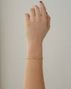 Pulseira Elos Entrelaçados Coração Banhado a Ouro 18K