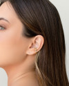 Piercing Cravejado Cristal Banhado a Ouro 18K