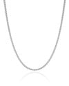 Choker Riviera Cristal 2 mm Ródio Branco