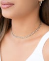 Choker Riviera Cristal 2 mm Ródio Branco