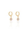 Brinco Argola Click Pérola 2.2 cm Banhado a Ouro 18K