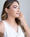 Pulseira Pérolas Pontos de Luz Cristal Banhado a Ouro 18K