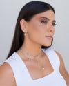 Choker Laminada Ródio Branco