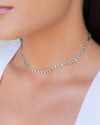 Choker Laminada Ródio Branco