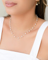 Choker Pérola Cristais Banhado a Ouro 18K