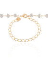 Choker Pérola Cristais Banhado a Ouro 18K