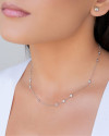 Choker Elos Pontos de Luz Ródio Branco