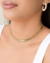 Choker Malha Listrada Banhado a Ouro 18K