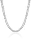 Choker Malha Listrada Ródio Branco