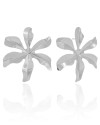 Brinco Flor Lisa Ródio Branco