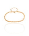 Pulseira Malha Morango 3 mm Banhado a Ouro 18K