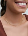 Gargantilha Elos Ovais 6 mm Banhado a Ouro 18K