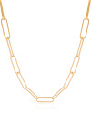 Gargantilha Elos Ovais 6 mm Banhado a Ouro 18K