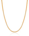 Gargantilha Malha Morango 3 mm Banhado a Ouro 18K
