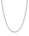 Gargantilha Malha Morango 3 mm Ródio Branco