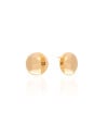 Brinco Redondo Liso 15 mm Banhado a Ouro 18K