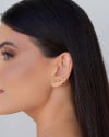 Ear Cuff Pontos de Luz Cristal Banhado a Ouro 18K