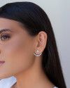 Ear Jacket Pontos de Luz Cristal Ródio Branco