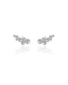 Ear Cuff Bolas Lisas Ródio Branco