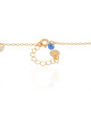 Gargantilha Infantil Elos Pontos de Luz Coloridos Banhado a Ouro 18K