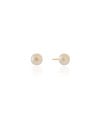 Brinco Pérola Achatada 8 mm Banhado a Ouro 18K