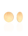 Brinco Redondo Liso 25 mm Banhado a Ouro 18K