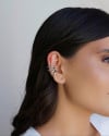Piercing Filetes Lisos e Torcido Ródio Branco