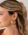 Piercing Liso Bolinhas Banhado a Ouro 18K