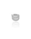 Piercing Filetes Cravejados Zircônia Ródio Branco