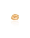 Piercing Dois Filetes Cravejado Cristal Banhado a Ouro 18K