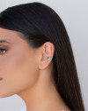 Piercing Dois Filetes Cravejado Cristal Ródio Branco