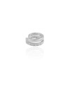 Piercing Dois Filetes Cravejado Cristal Ródio Branco