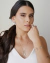 Anel Ajustável Orgânico Vazado Tamanho G Ródio Branco