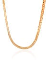Choker Malha Cubana 6.5 mm Banhado a Ouro 18K