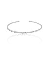 Bracelete Espiral 2 mm Ródio Branco