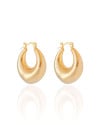 Brinco Argola Tubo Liso Fecho Italiano 3.1 cm Banhado a Ouro 18K