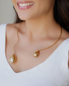 Aro Gotas Lisas Banhado a Ouro 18K