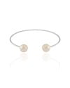 Bracelete Pérolas Ródio Branco