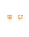 Brinco Argola Click Filetes Lisos 1.1 cm Banhado a Ouro 18K