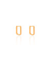 Brinco Argola Retangular 1.3 cm Banhado a Ouro 18K