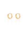 Brinco Argola Click Lisa 1.3 cm Banhado a Ouro 18K