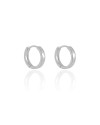 Brinco Argola Click Lisa 1.6 cm Ródio Branco