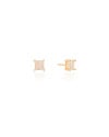 Brinco Ponto de Luz Quadrado Zircônia 6 mm Banhado a Ouro 18K