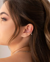 Piercing Ponto de Luz Cristal Ródio Branco