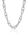 Choker Elos Entrelaçados Texturizados 12 mm Ródio Branco