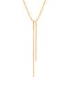 Gargantilha Gravata Plaquinhas Achatadas Banhado a Ouro 18K - 45 cm