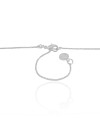 Gargantilha Longa Pingente Orgânico Vazado 3.8 cm Ródio Branco - 65 cm