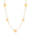 Choker Elos Plaquinhas Lisas Banhado a Ouro 18K - 35 cm