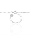Choker Elos Plaquinhas Lisas Ródio Branco - 35 cm