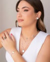 Pulseira Elos Plaquinhas Lisas Ródio Branco
